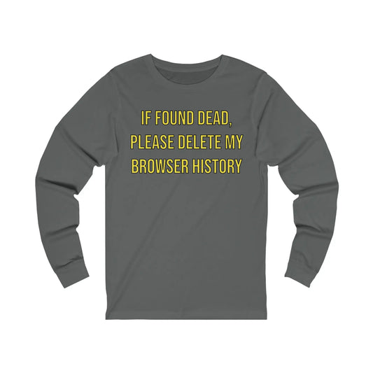 Browser History Men's Jersey Long Sleeve Tee - Wicked Tees