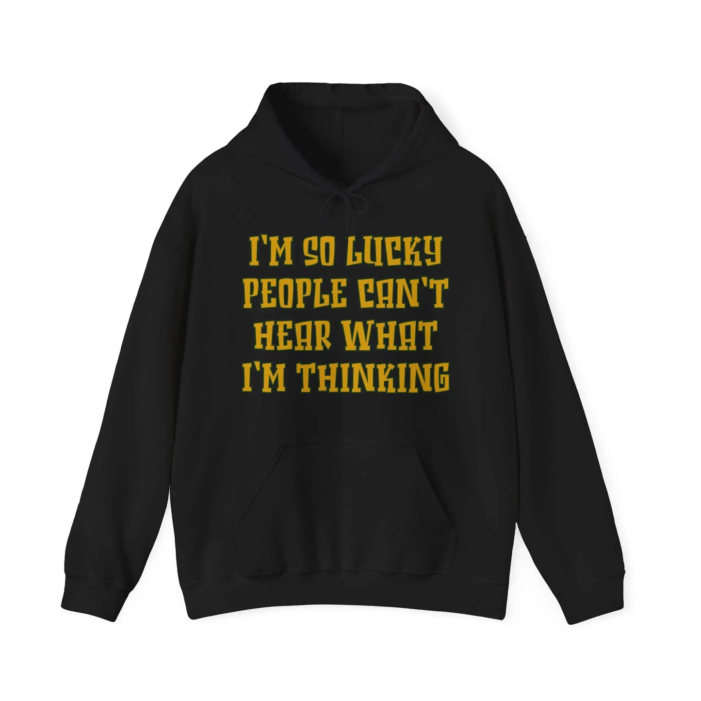 Can't Hear What I'm Thinking Men's Hooded Sweatshirt - Wicked Tees