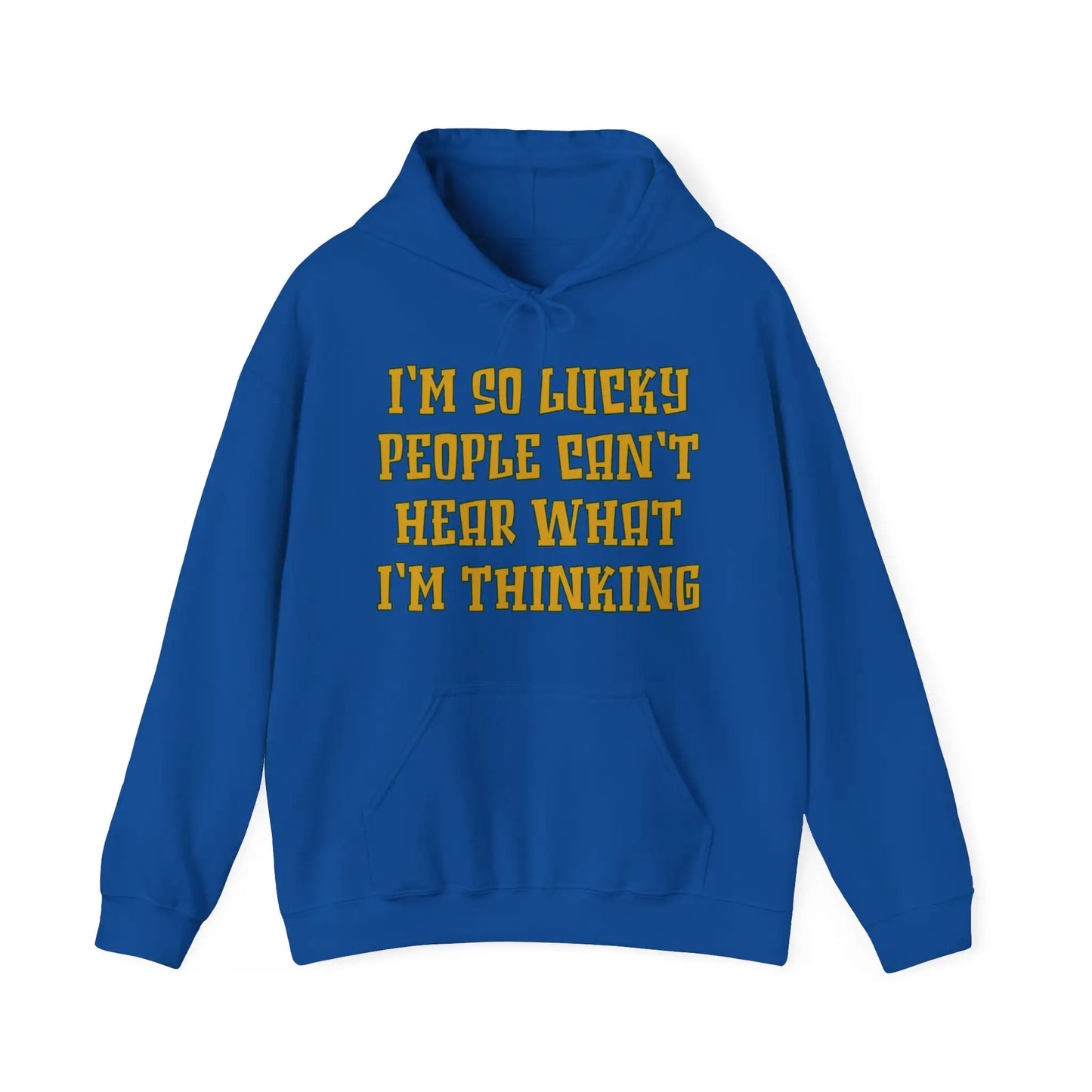 Can't Hear What I'm Thinking Men's Hooded Sweatshirt - Wicked Tees