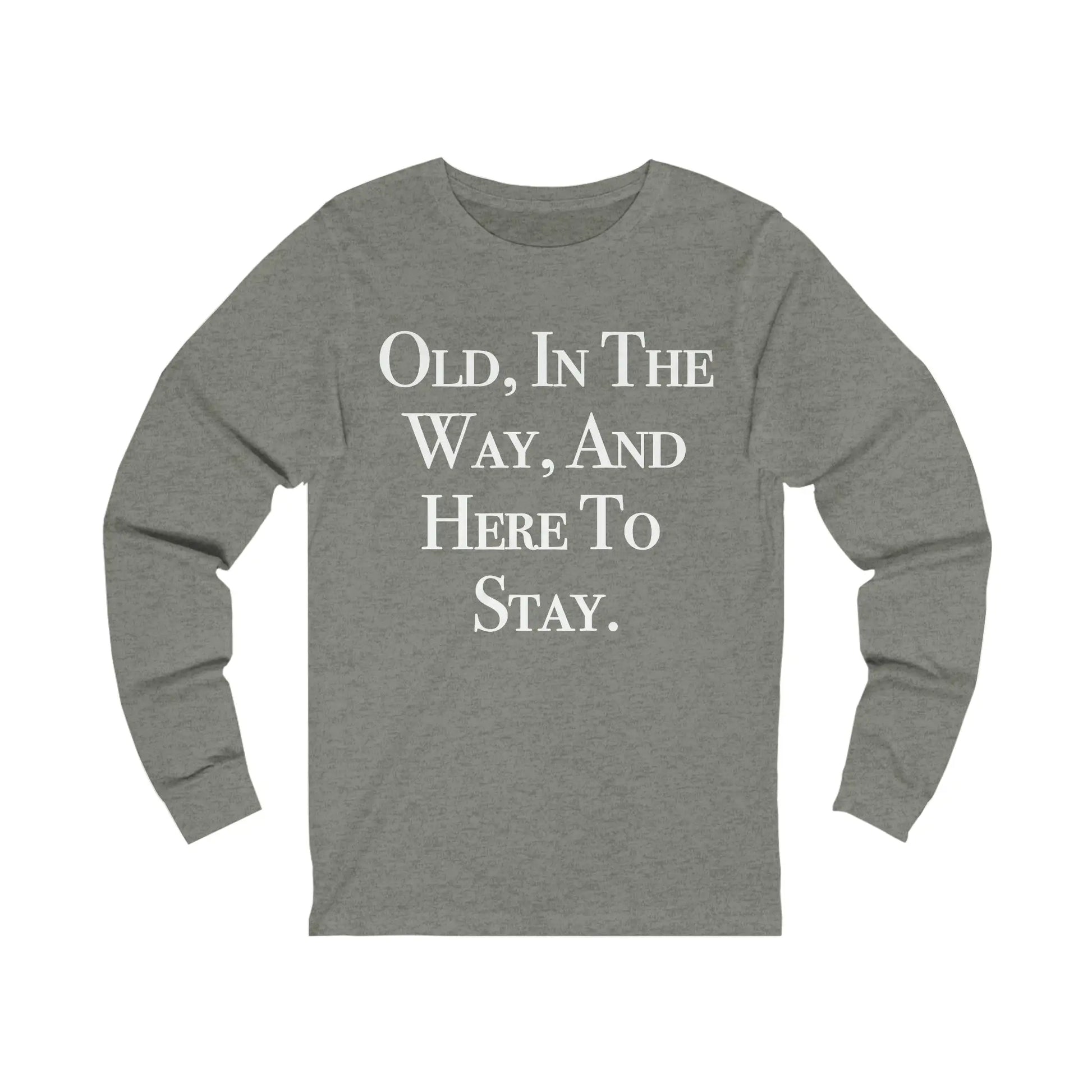 Here To Stay Men's Jersey Long Sleeve Tee - Wicked Tees