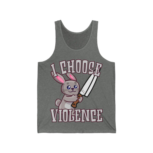 I Choose Violence Men's Jersey Tank - Wicked Tees