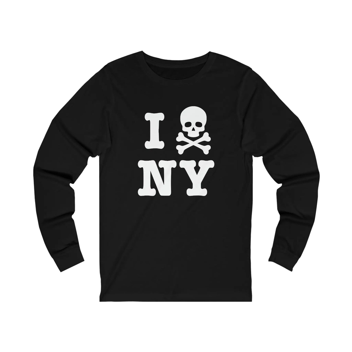 I Hate New York Men's Jersey Long Sleeve Tee - Wicked Tees