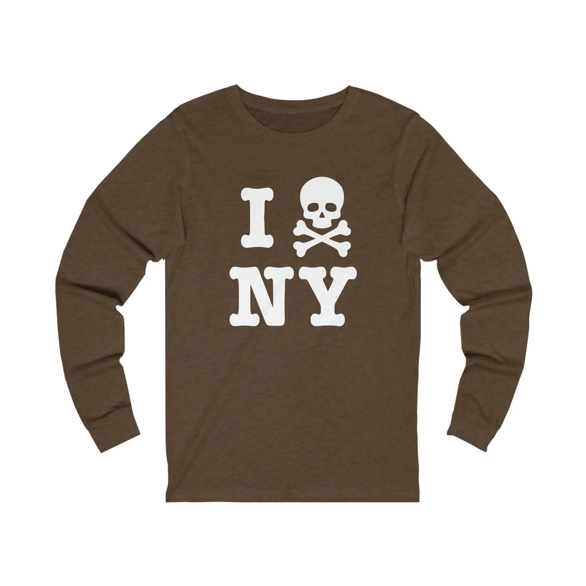 I Hate New York Men's Jersey Long Sleeve Tee - Wicked Tees