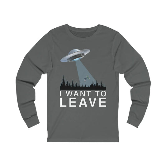 I Want To Leave Men's Jersey Long Sleeve Tee - Wicked Tees