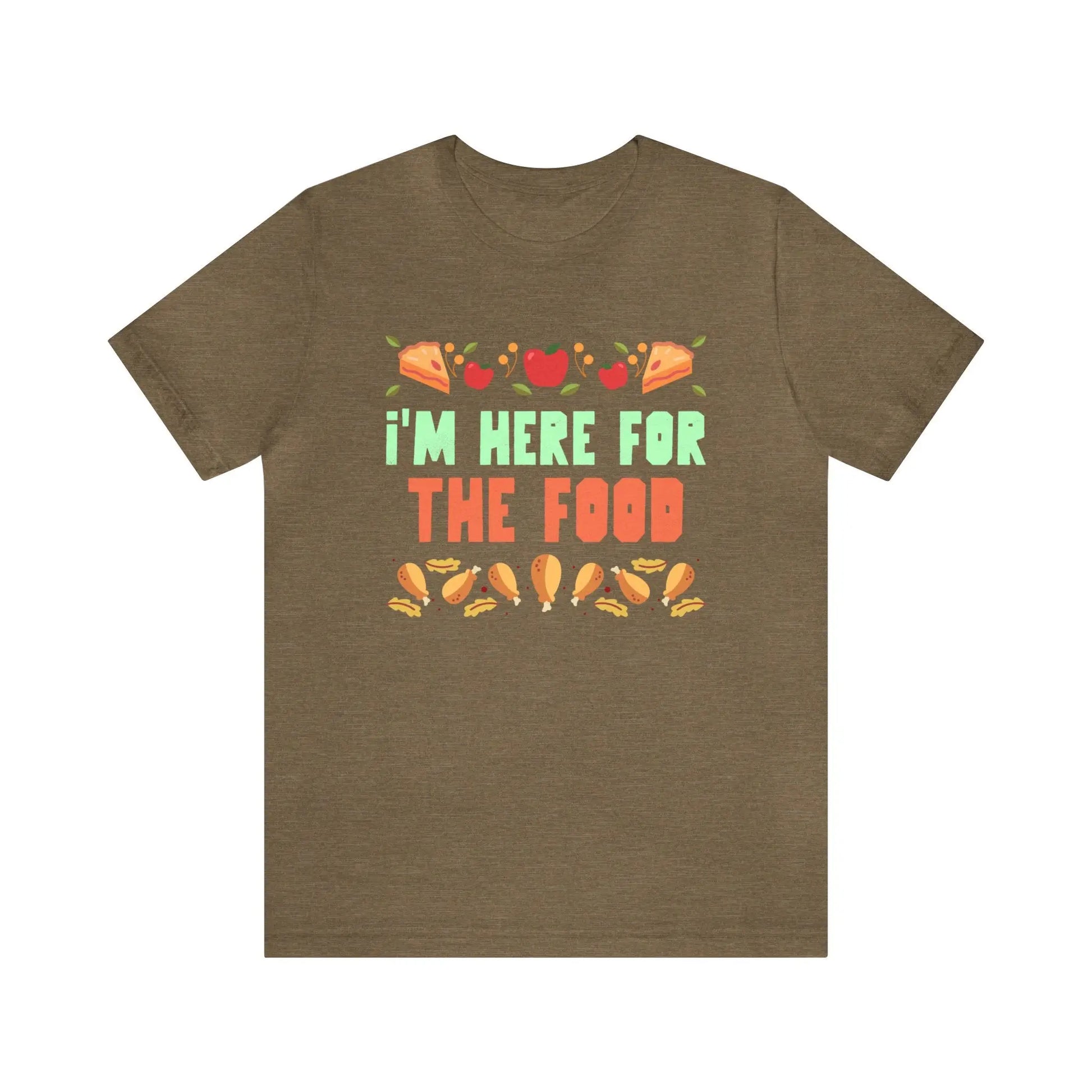 I'm Here For The Food Men's Jersey Short Sleeve Tee - Wicked Tees