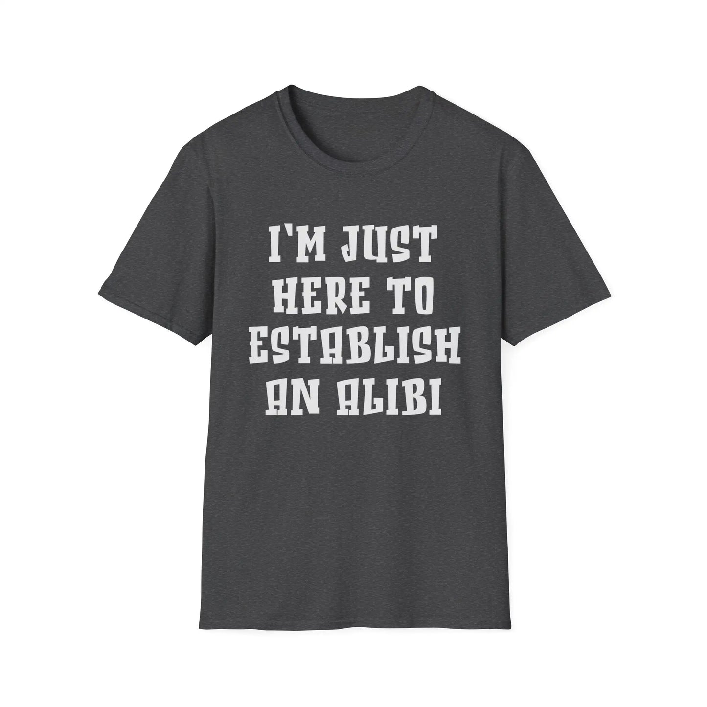 I'm Just Here To Establish An Alibi Women's T-Shirt - Wicked Tees