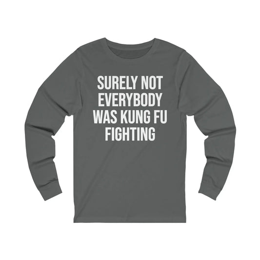 Kung Fu Fighting Men's Jersey Long Sleeve Tee - Wicked Tees