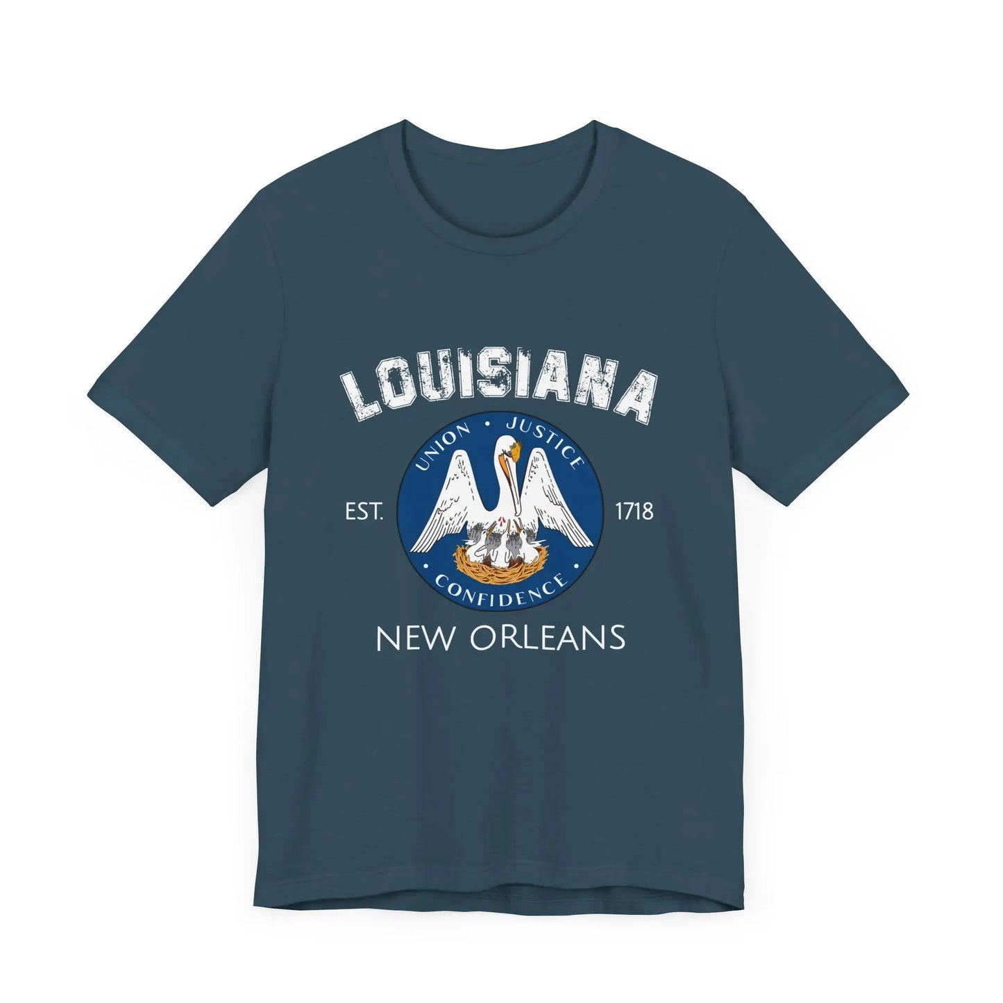 New Orleans Louisiana Est 1718 Men's Jersey Short Sleeve Tee - Wicked Tees