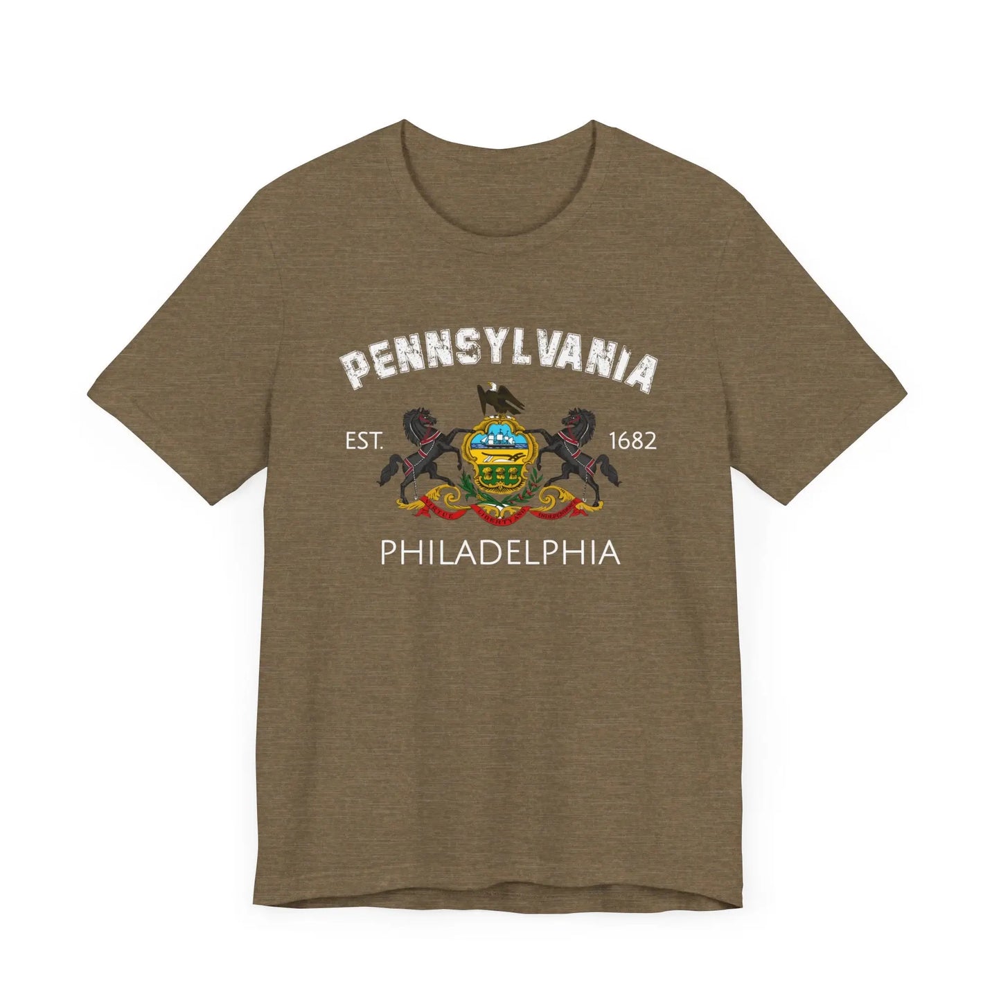 Philadelphia Pennsylvania Est 1682 Men's Jersey Short Sleeve Tee - Wicked Tees