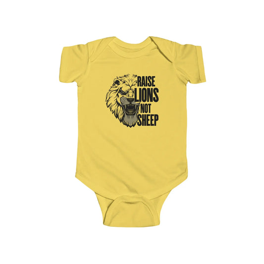 Raise Lions Not Sheep Infant Fine Jersey Bodysuit - Wicked Tees