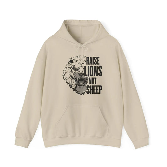 Raise Lions Not Sheep Men's Hooded Sweatshirt - Wicked Tees