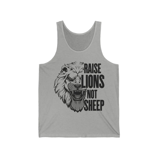 Raise Lions Not Sheep Men's Jersey Tank - Wicked Tees