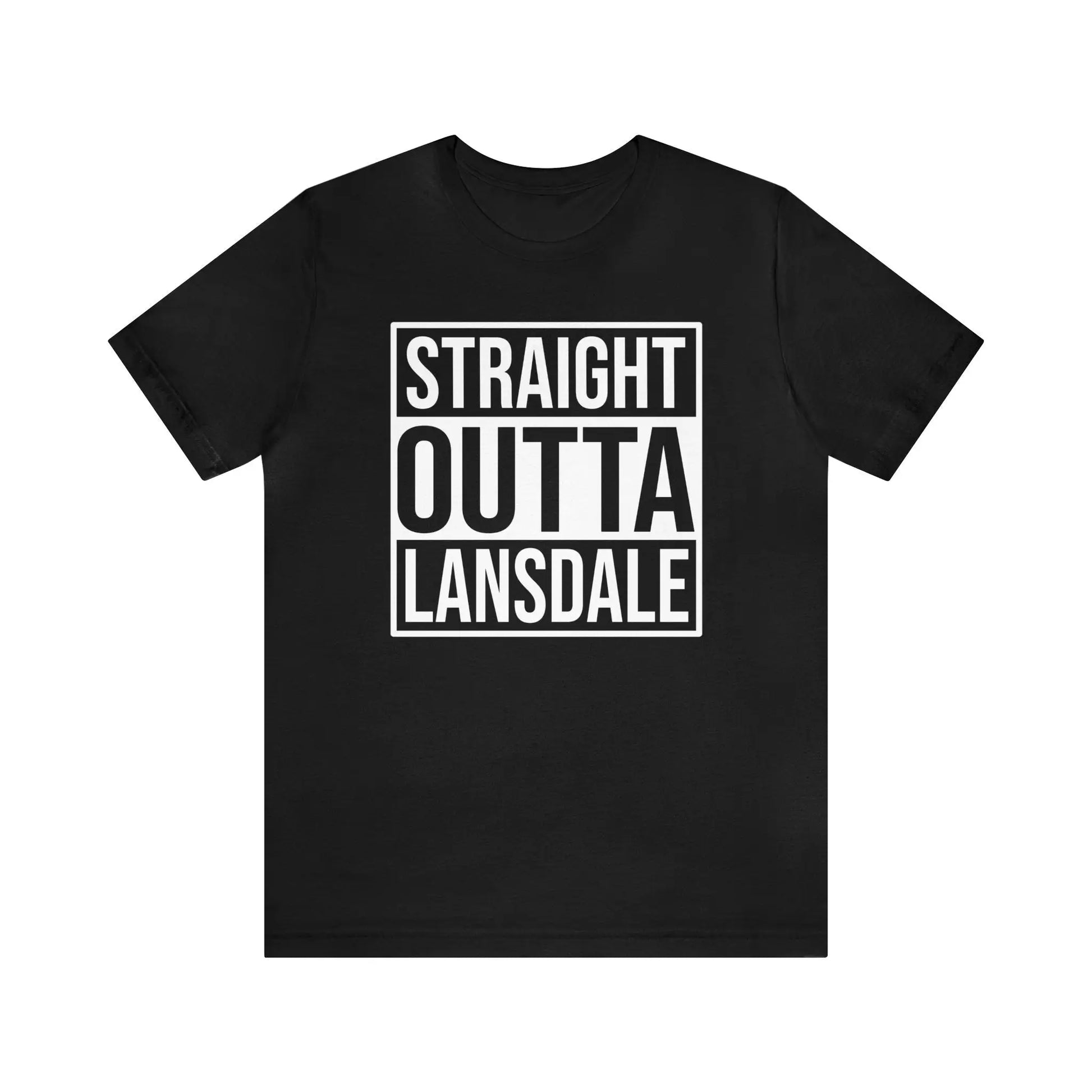 Straight Outta Lansdale Men's Jersey Short Sleeve Tee - Wicked Tees