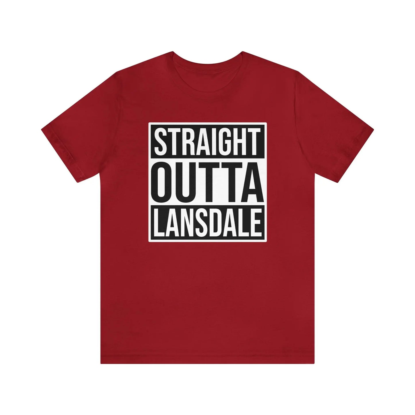 Straight Outta Lansdale Men's Jersey Short Sleeve Tee - Wicked Tees