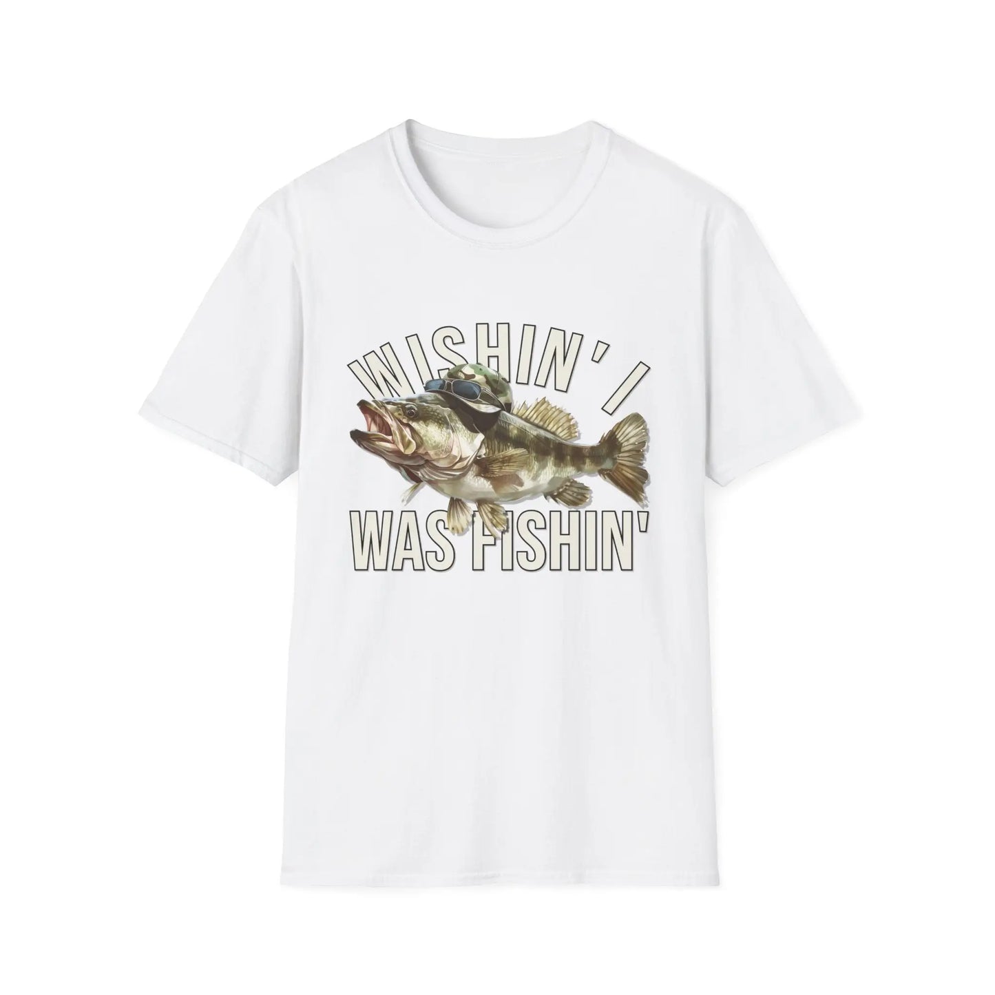 Wishin' I Was Fishin' Women's Softstyle T-Shirt - Wicked Tees