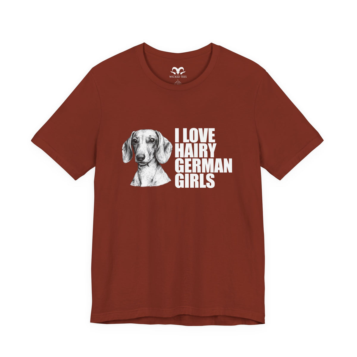 Hairy German Girls (Dachshund) Men's Tee