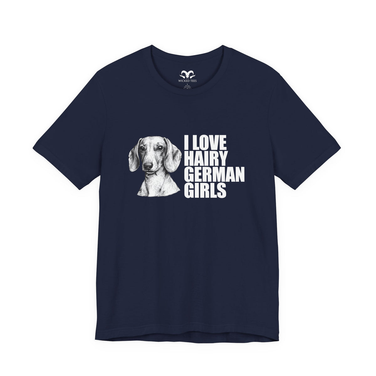 Hairy German Girls (Dachshund) Men's Tee