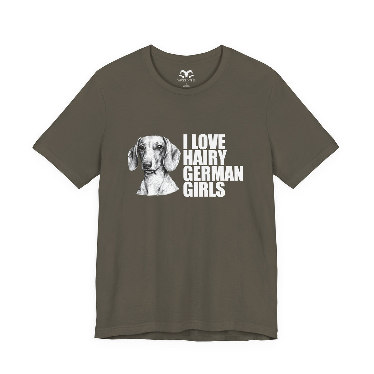 Hairy German Girls (Dachshund) Men's Tee