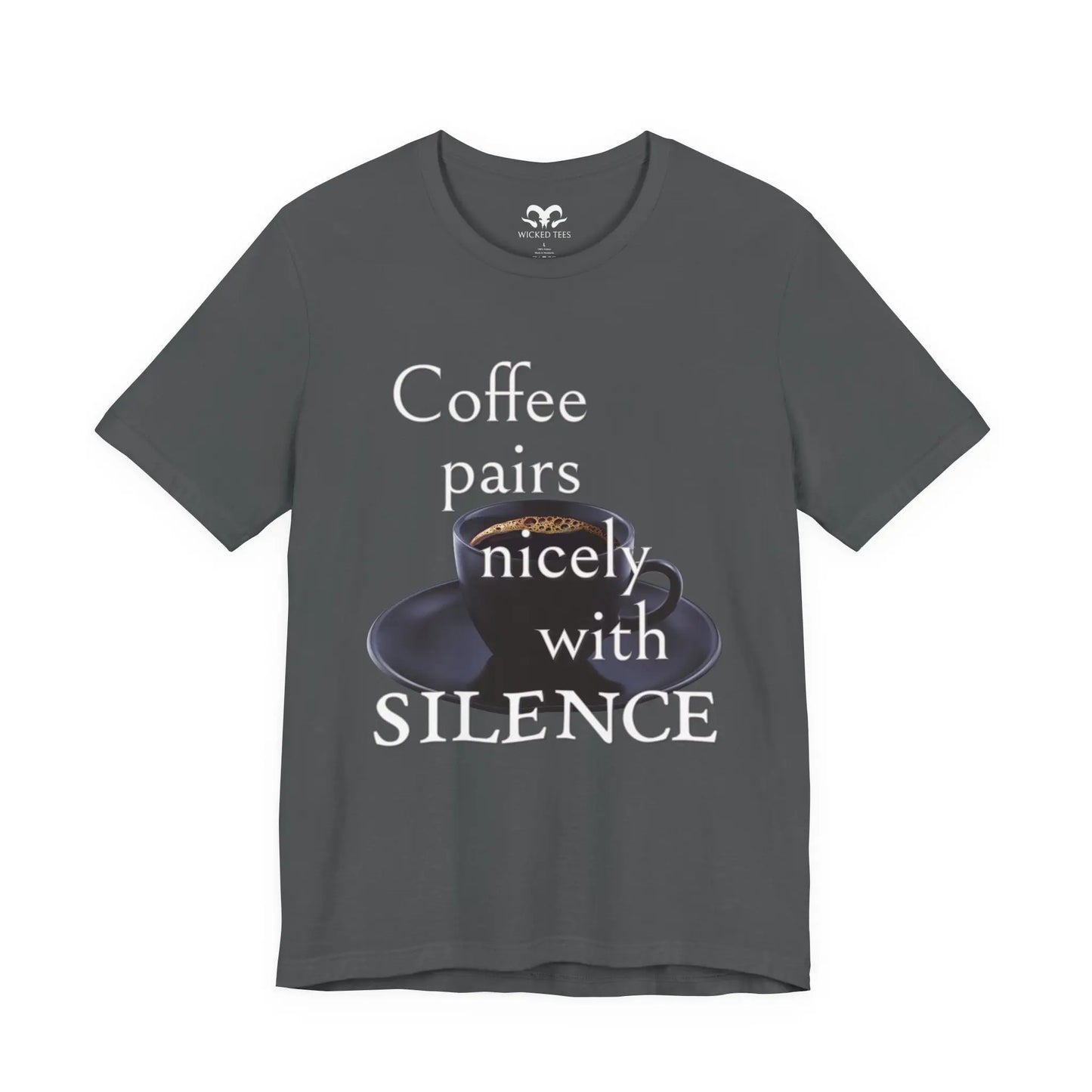 Coffee Pairs Nicely With Silence Men's Tee - Wicked Tees