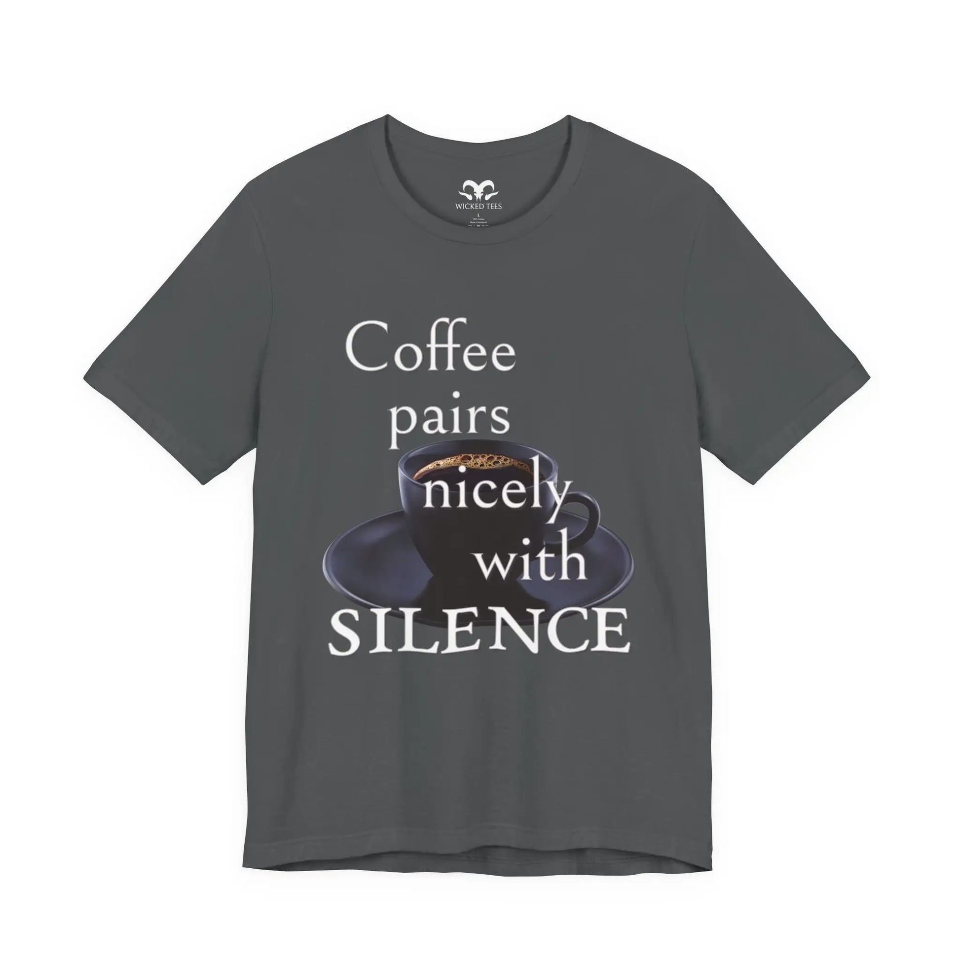 Coffee Pairs Nicely With Silence Men's Tee - Wicked Tees