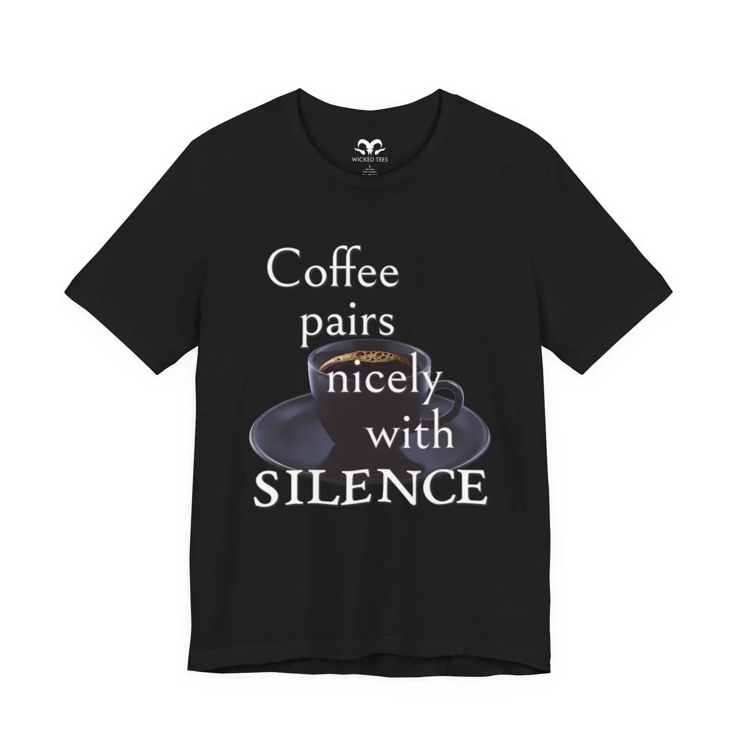 Coffee Pairs Nicely With Silence Men's Tee - Wicked Tees