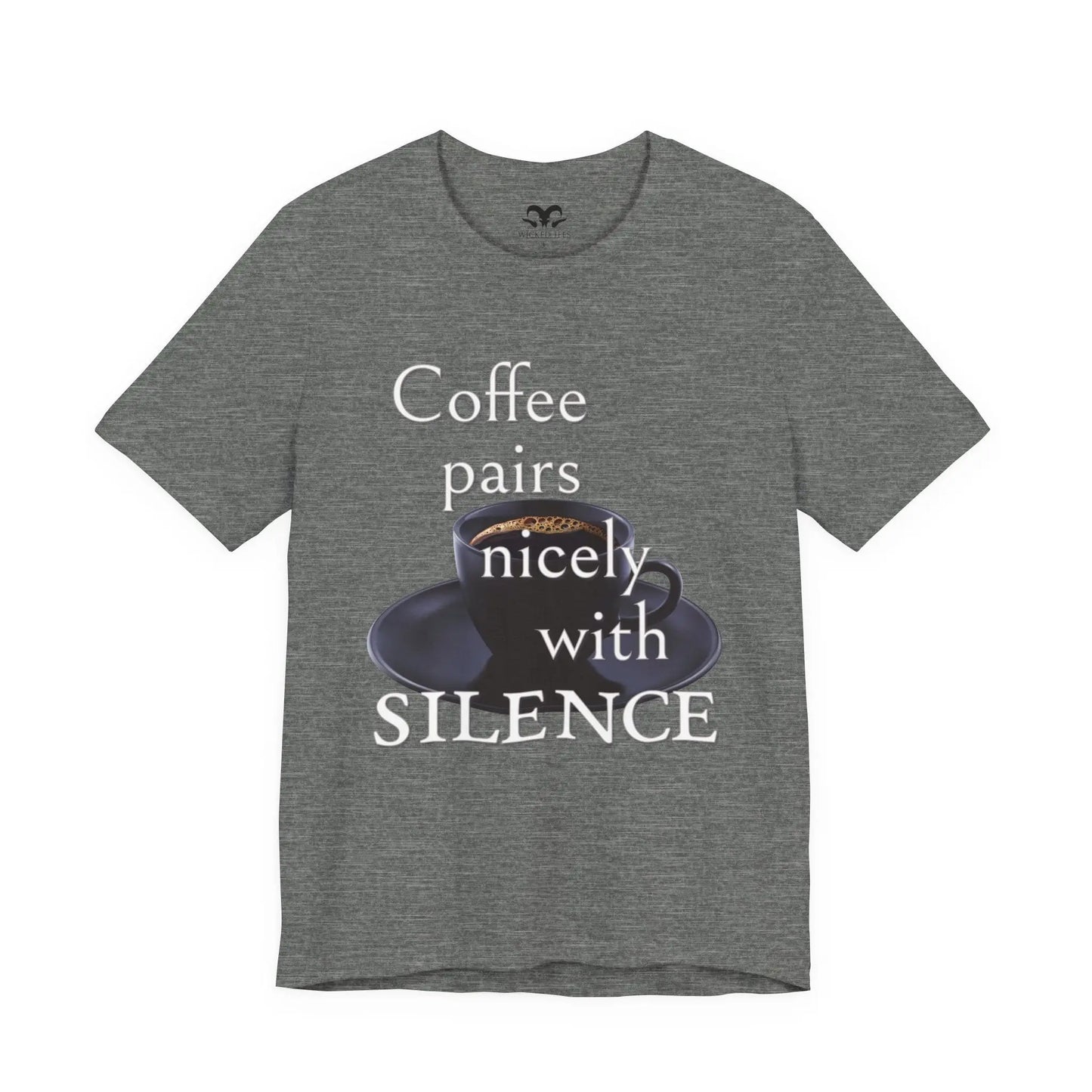 Coffee Pairs Nicely With Silence Men's Tee - Wicked Tees