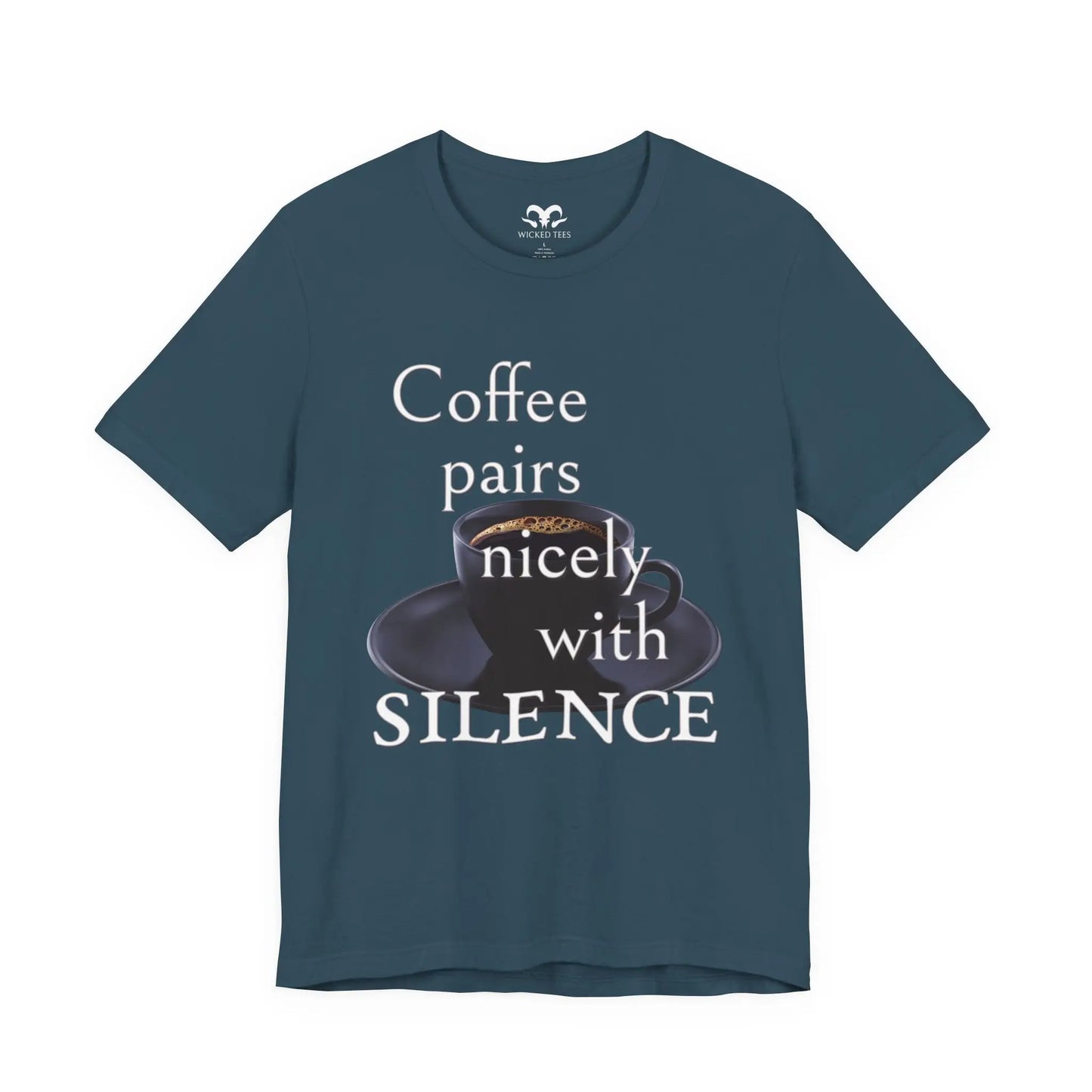 Coffee Pairs Nicely With Silence Men's Tee - Wicked Tees