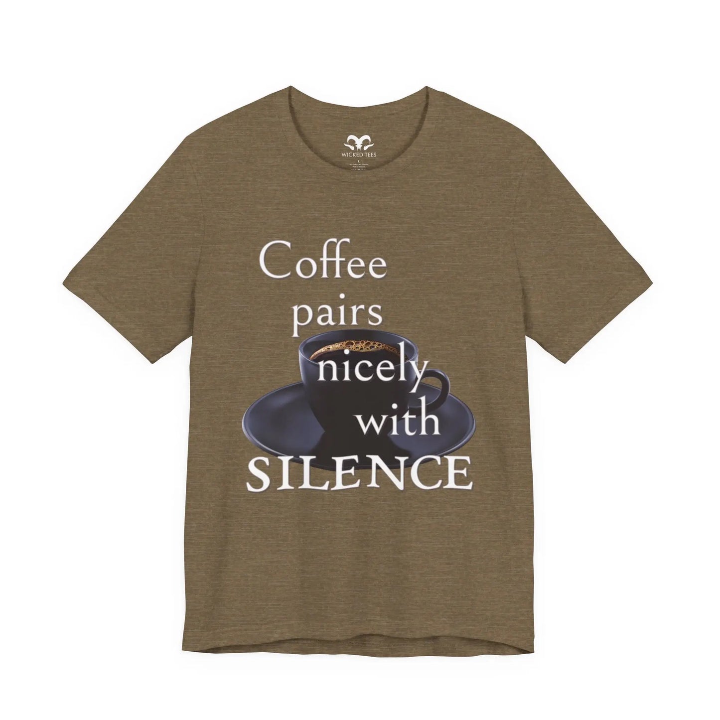 Coffee Pairs Nicely With Silence Men's Tee - Wicked Tees