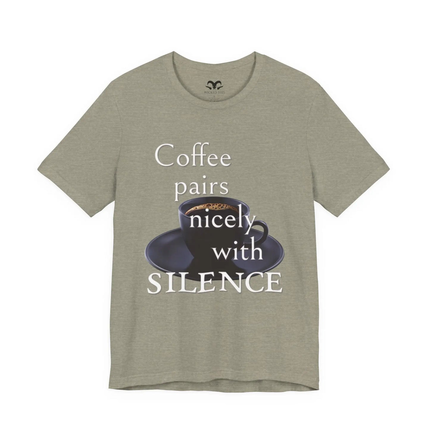 Coffee Pairs Nicely With Silence Men's Tee - Wicked Tees