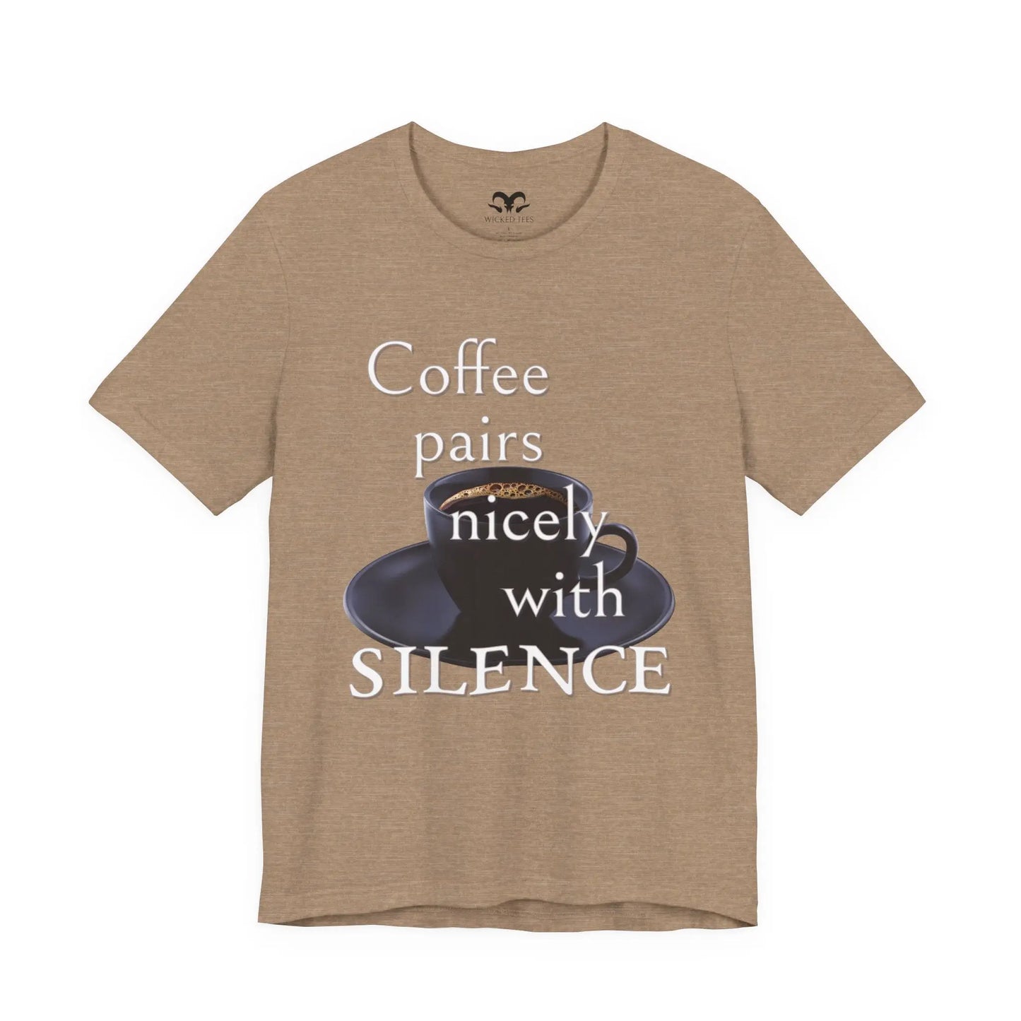 Coffee Pairs Nicely With Silence Men's Tee - Wicked Tees