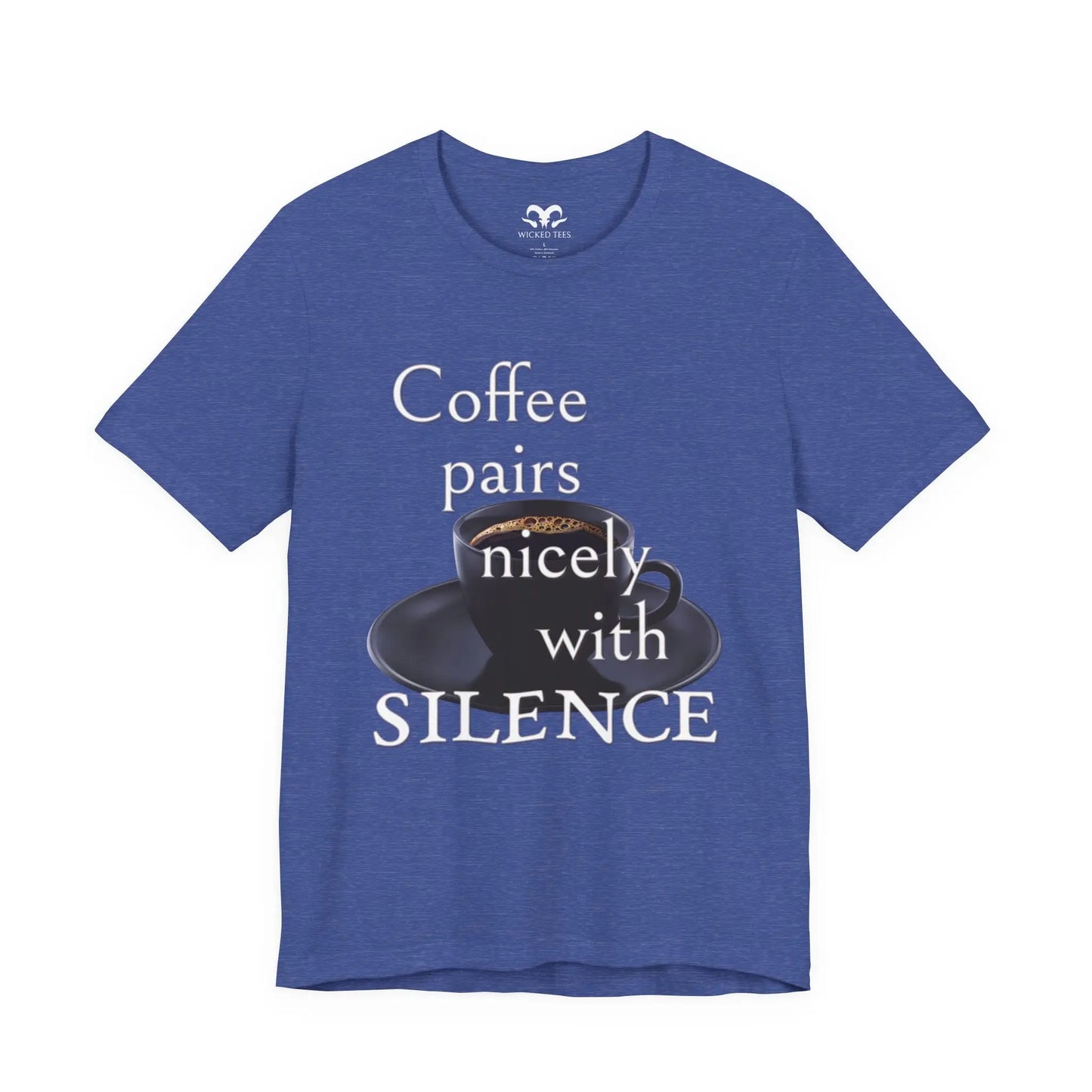 Coffee Pairs Nicely With Silence Men's Tee - Wicked Tees