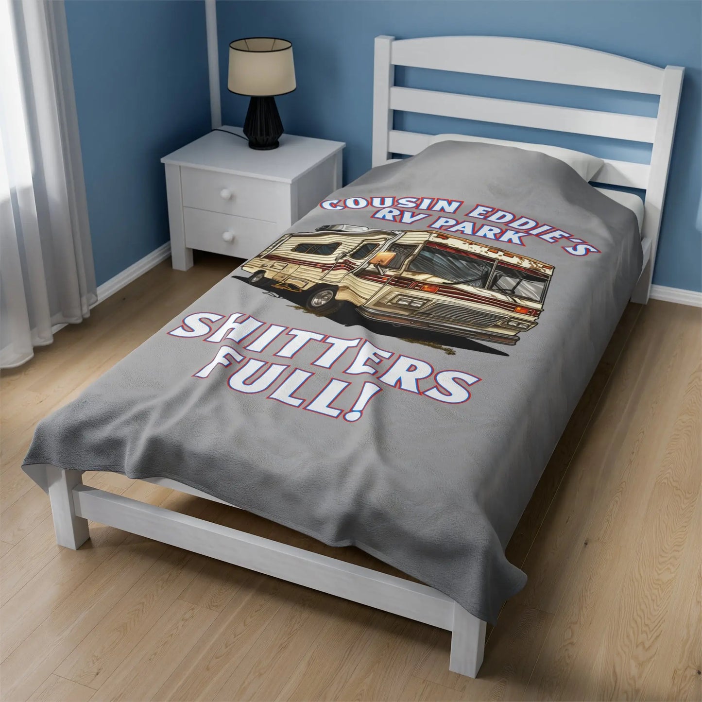 Cousin Eddie's RV Park Velveteen Plush Blanket - Wicked Tees