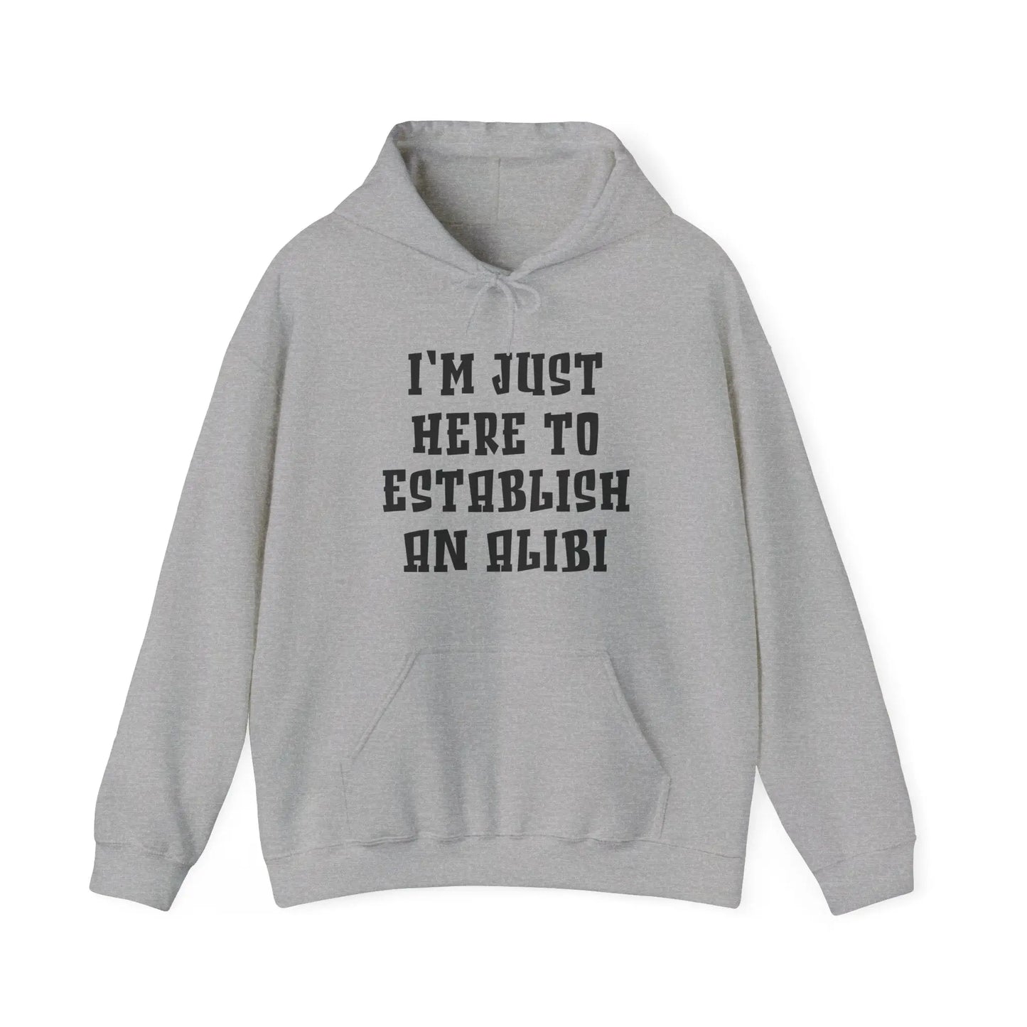 Establish An Alibi Men's Hooded Sweatshirt - Wicked Tees