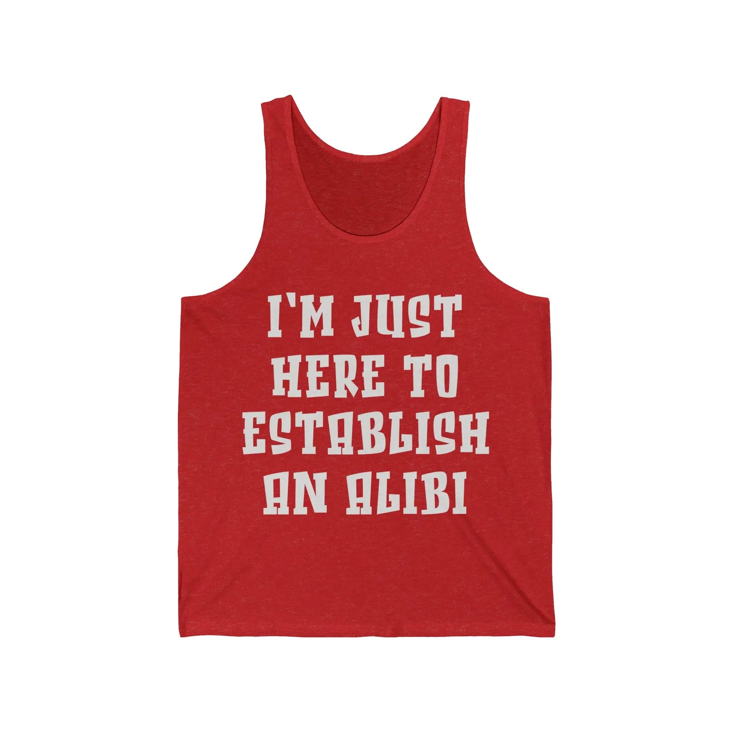 Establish An Alibi Men's Tank - Wicked Tees