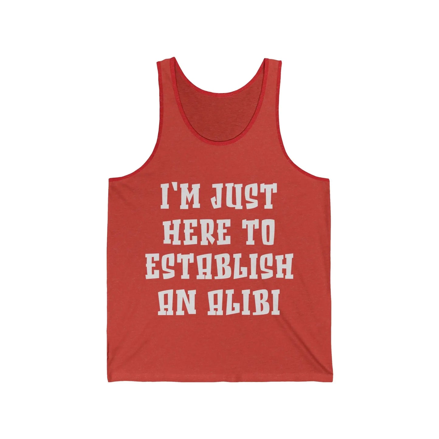 Establish An Alibi Men's Tank - Wicked Tees