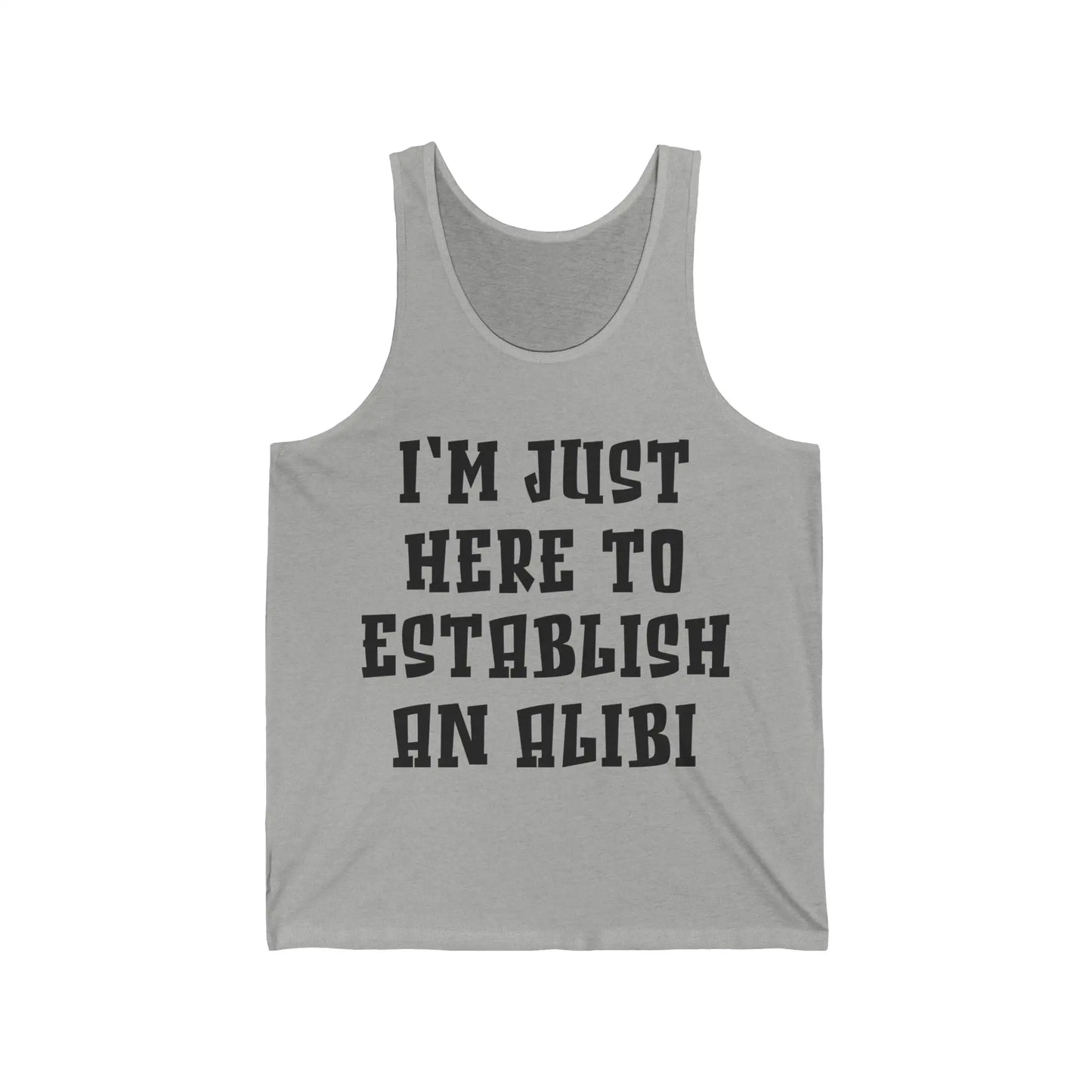 Establish An Alibi Men's Tank - Wicked Tees