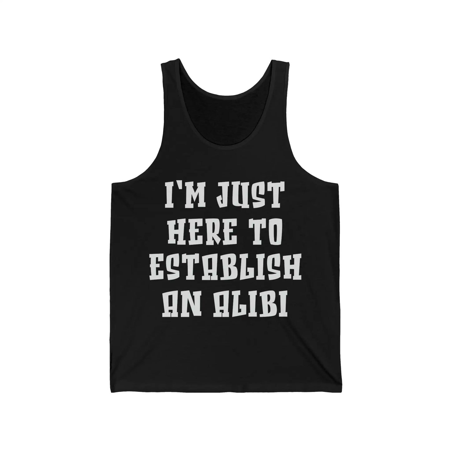 Establish An Alibi Men's Tank - Wicked Tees