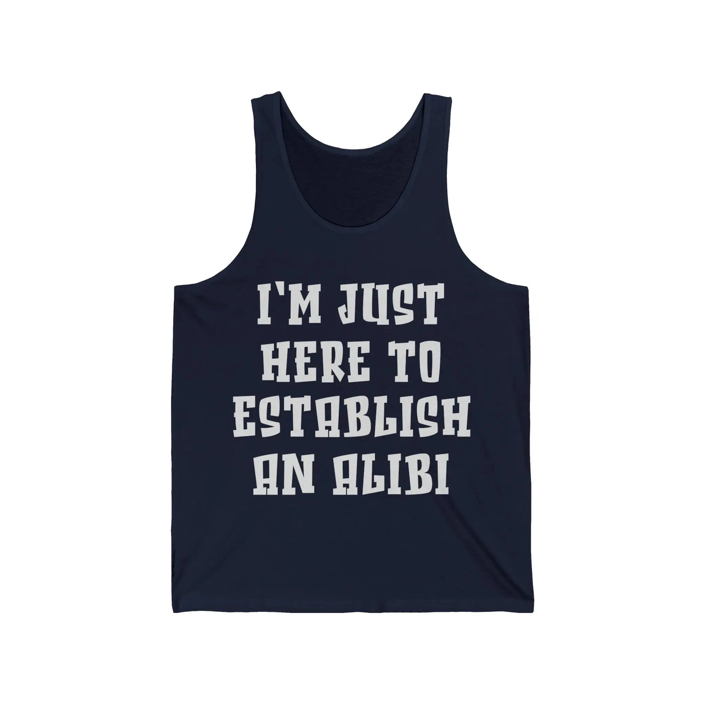 Establish An Alibi Men's Tank - Wicked Tees