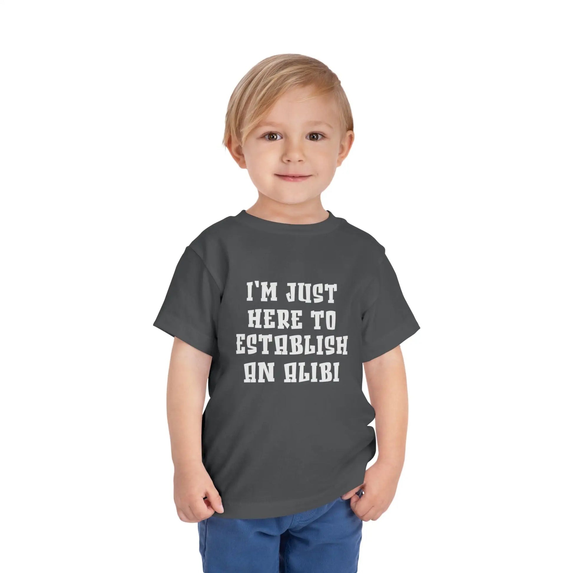 Establish An Alibi Toddler Tee - Wicked Tees