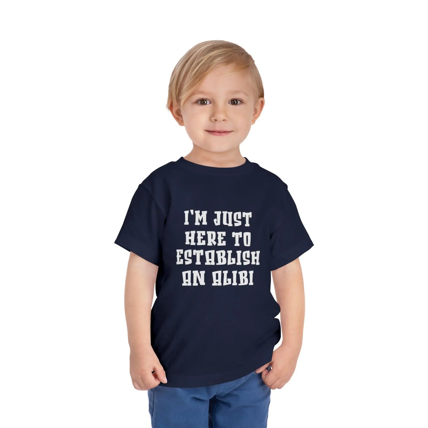 Establish An Alibi Toddler Tee - Wicked Tees