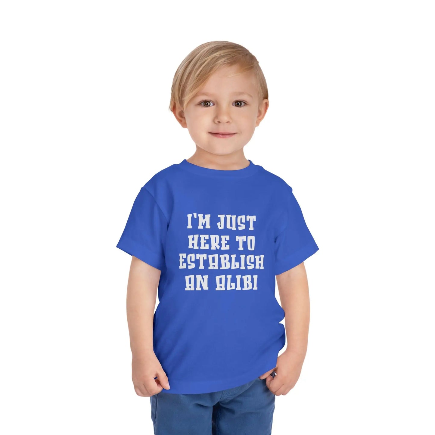 Establish An Alibi Toddler Tee - Wicked Tees