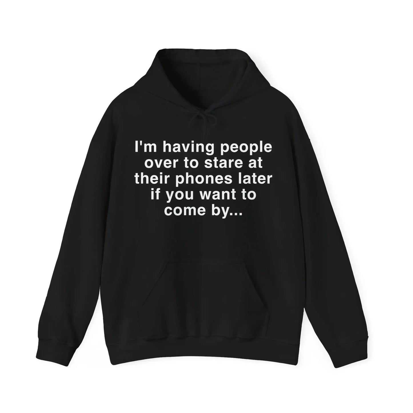 Having People Over Men's Hooded Sweatshirt - Wicked Tees