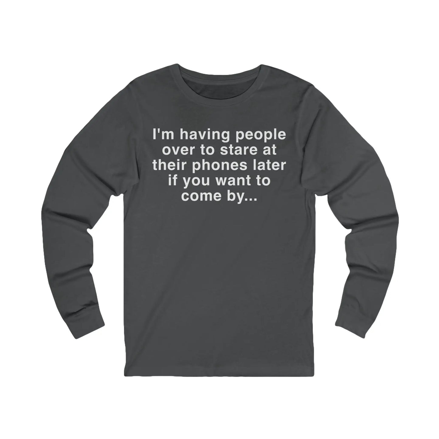 Having People Over Men's Long Sleeve Tee - Wicked Tees