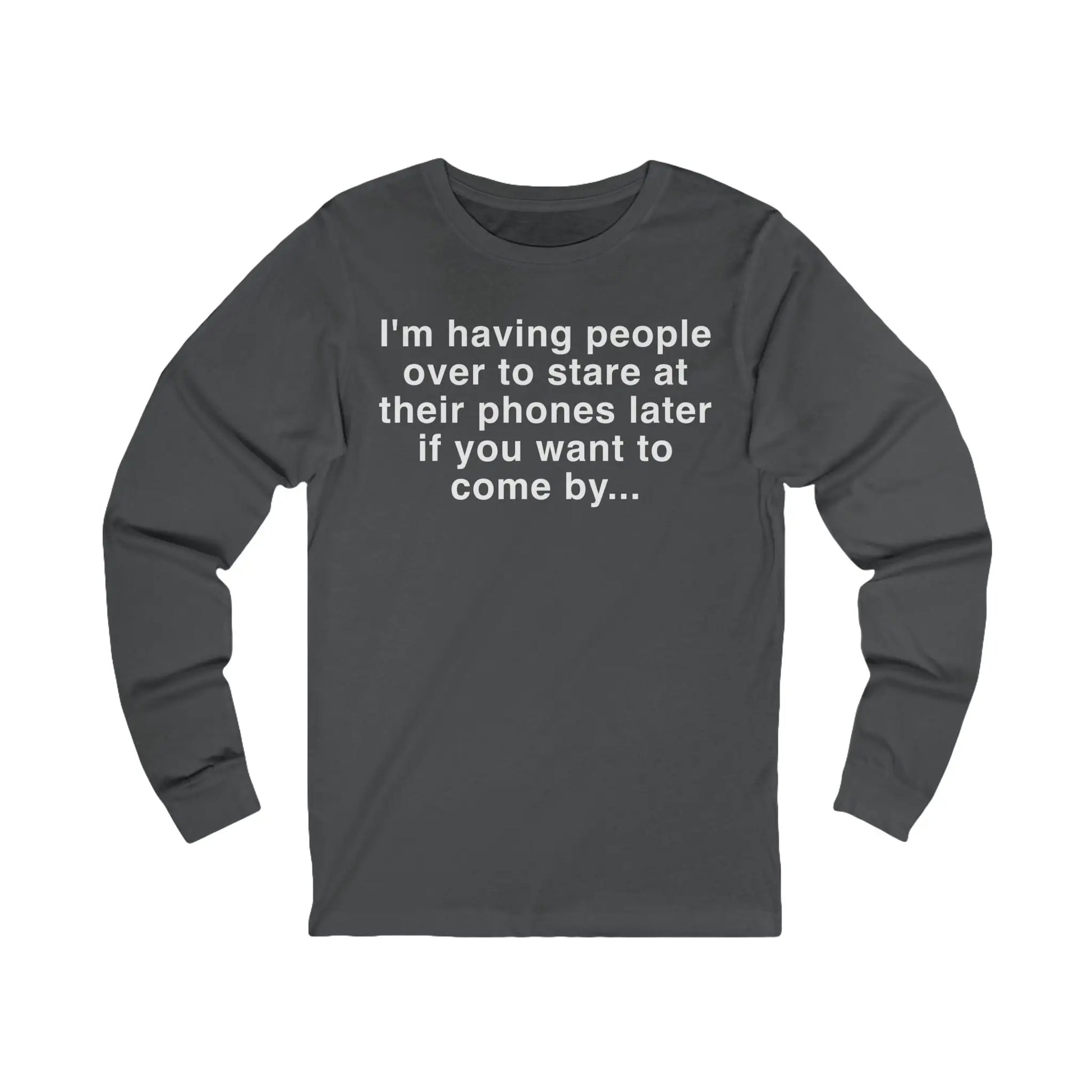 Having People Over Men's Long Sleeve Tee - Wicked Tees