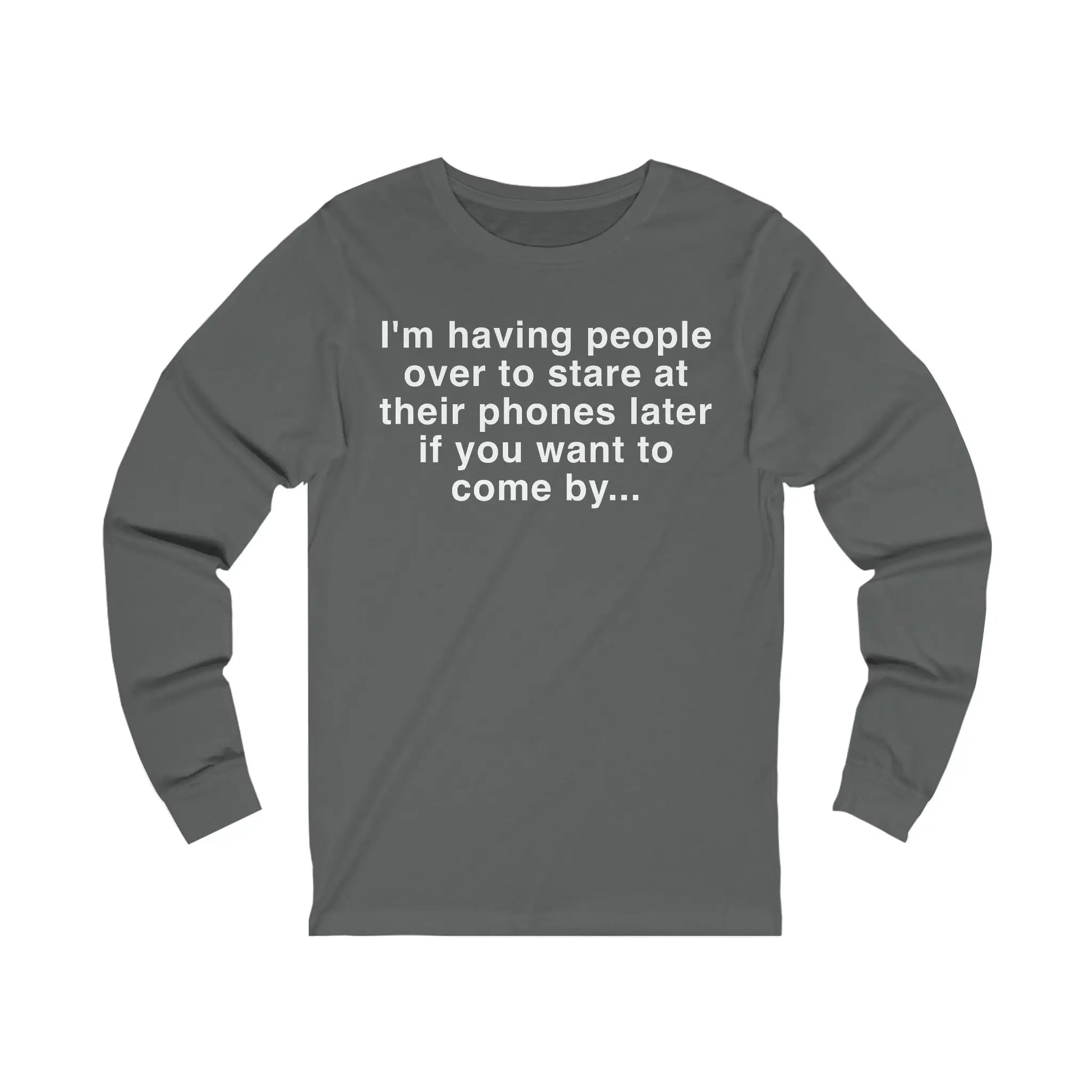 Having People Over Men's Long Sleeve Tee - Wicked Tees