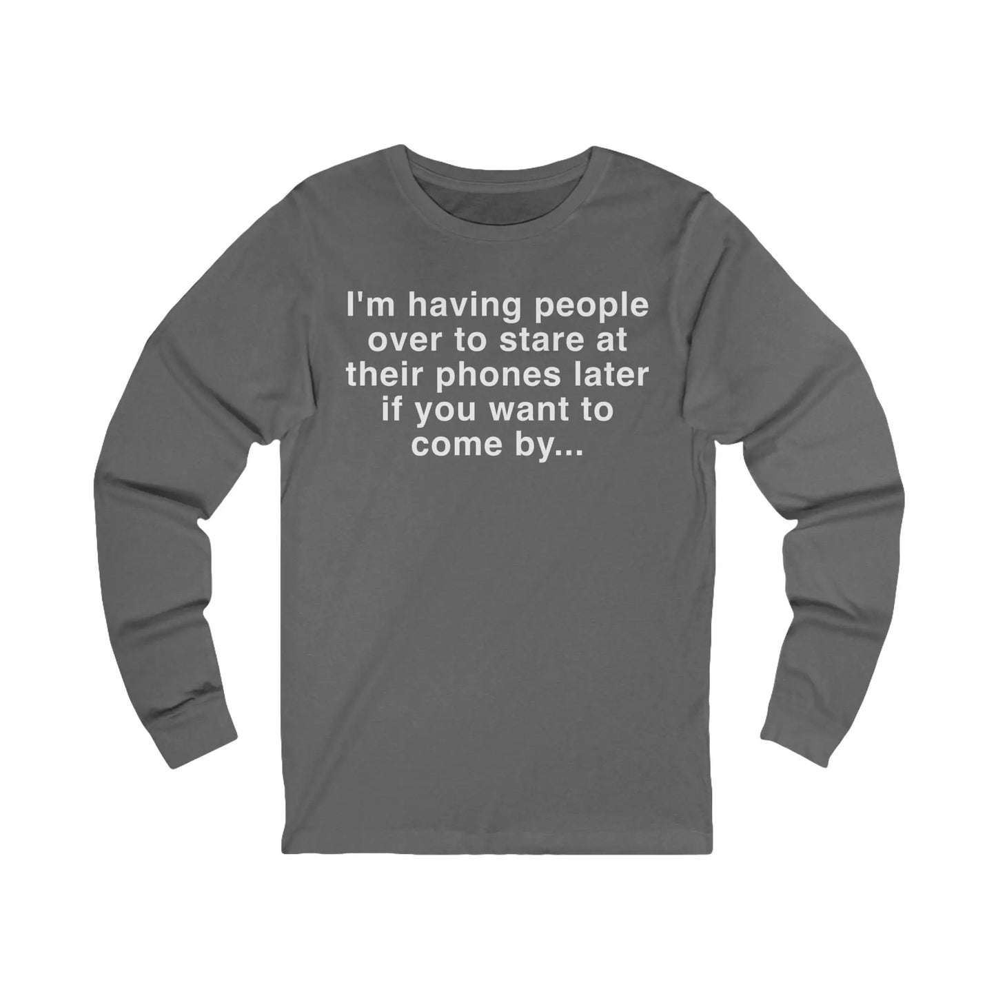 Having People Over Men's Long Sleeve Tee - Wicked Tees