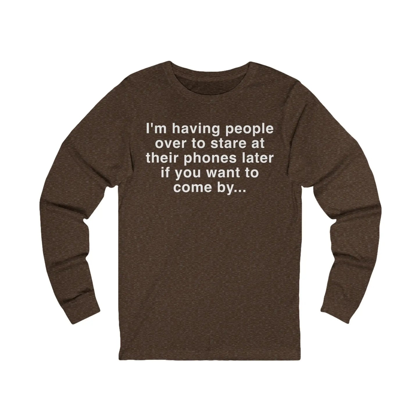Having People Over Men's Long Sleeve Tee - Wicked Tees