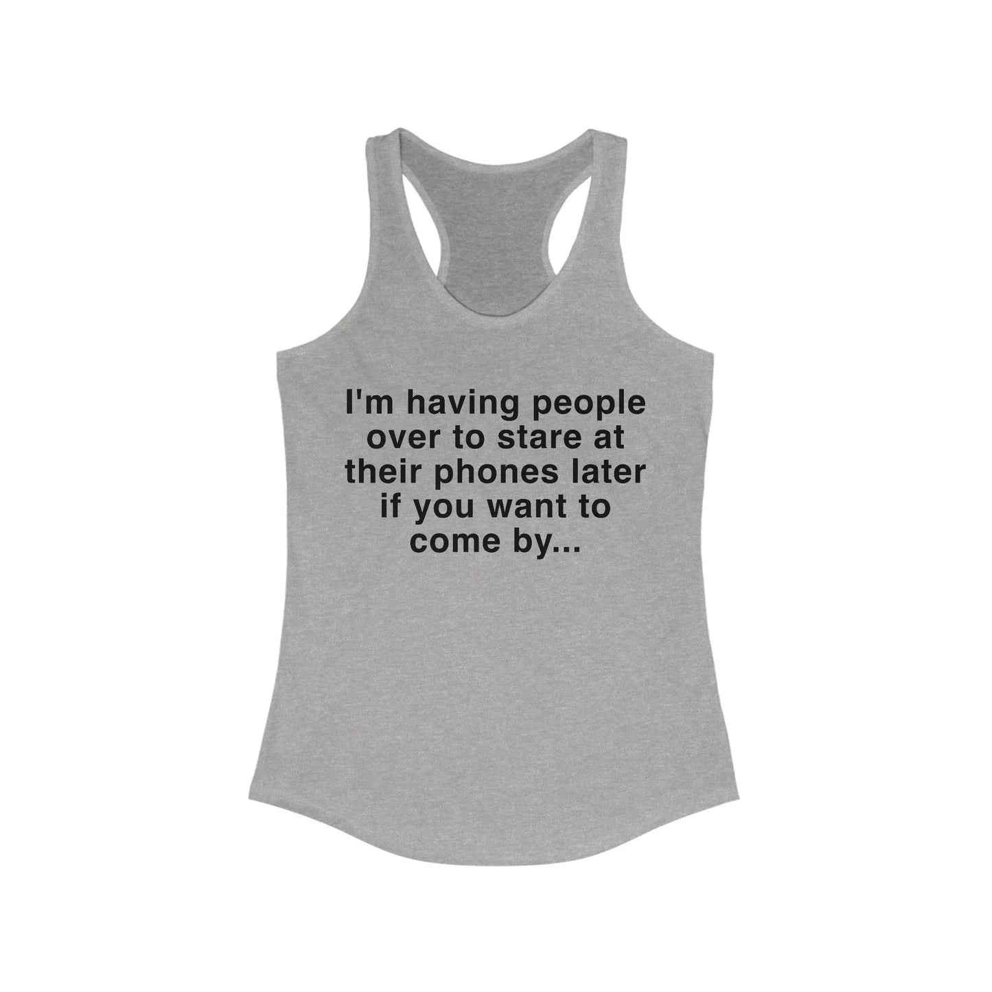 Having People Over Women's Racerback Tank - Wicked Tees