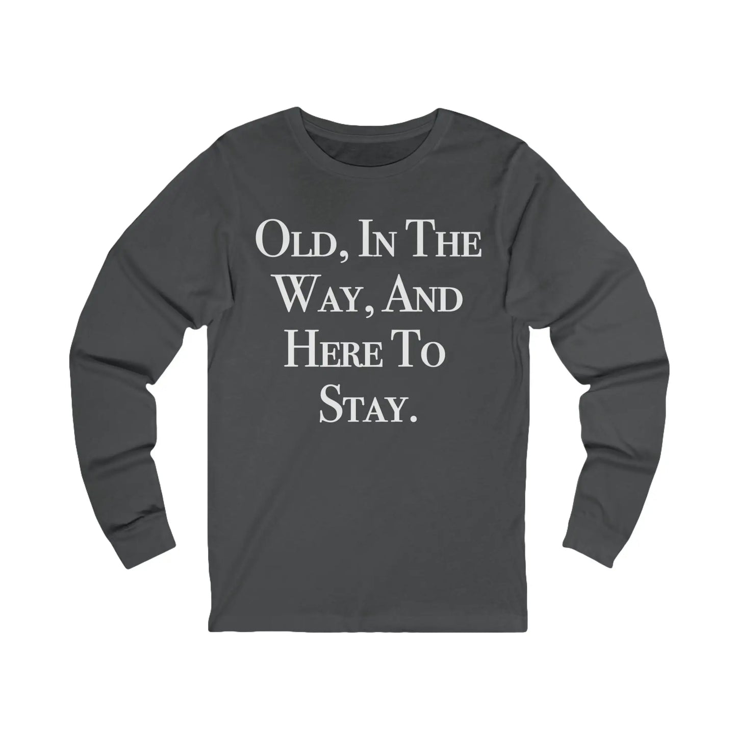 Here To Stay Men's Long Sleeve Tee - Wicked Tees