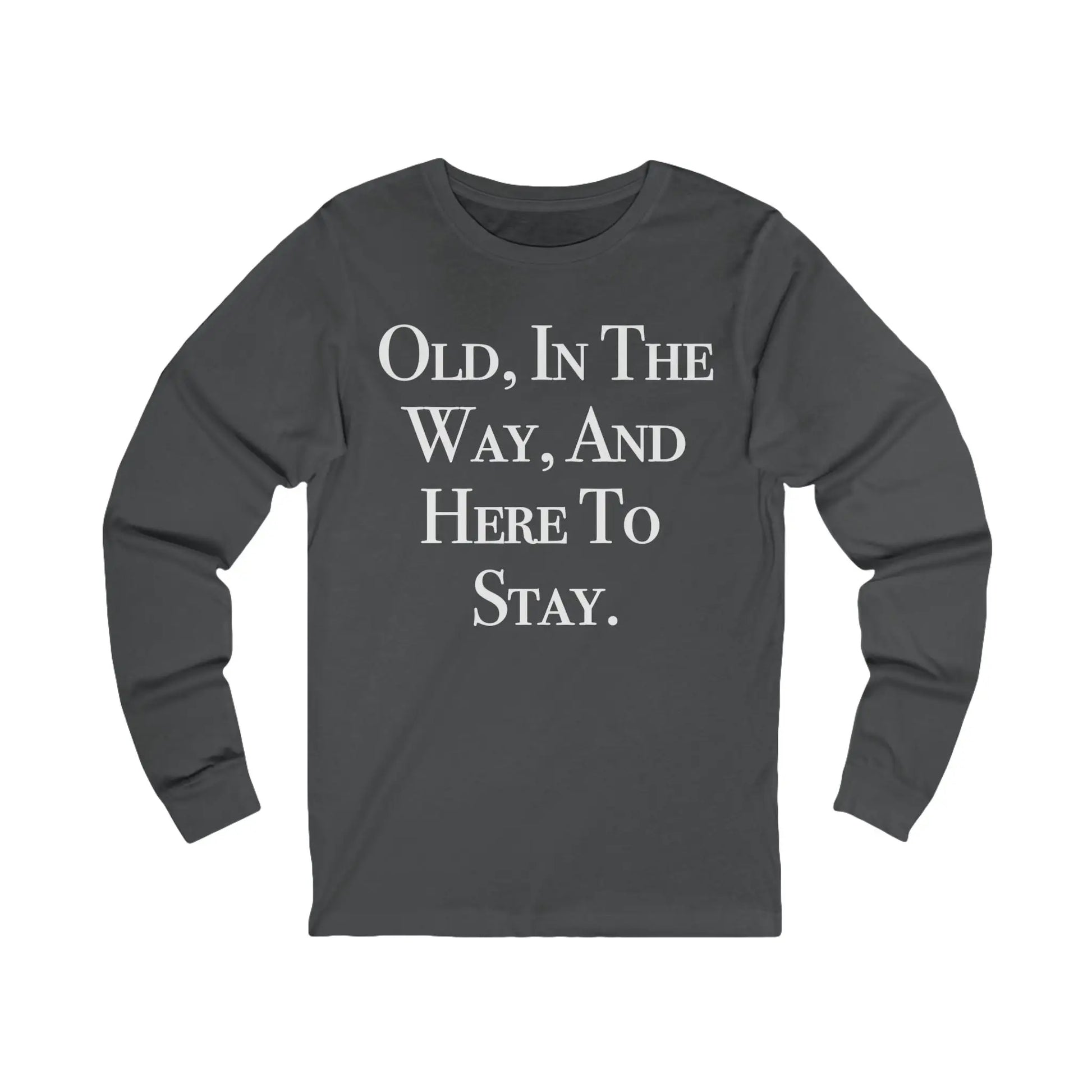Here To Stay Men's Long Sleeve Tee - Wicked Tees